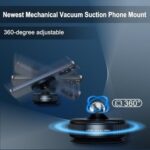 ⁦حامل موبايل دوار 360 درجة مزود بقاعدة شفط للتثبيت علي تابلوه السيارة⁩ - الصورة ⁦9⁩
