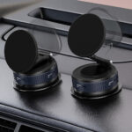 حامل موبايل قابل للطي والدوران 360 درجة مع بكرة لشفط الهواء والتثبيت علي تابلوه السيارة