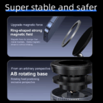 ⁦حامل موبايل قابل للطي والدوران 360 درجة مع بكرة لشفط الهواء والتثبيت علي تابلوه السيارة⁩ - الصورة ⁦8⁩