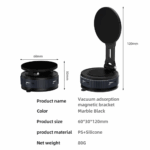 ⁦حامل موبايل قابل للطي والدوران 360 درجة مع بكرة لشفط الهواء والتثبيت علي تابلوه السيارة⁩ - الصورة ⁦9⁩