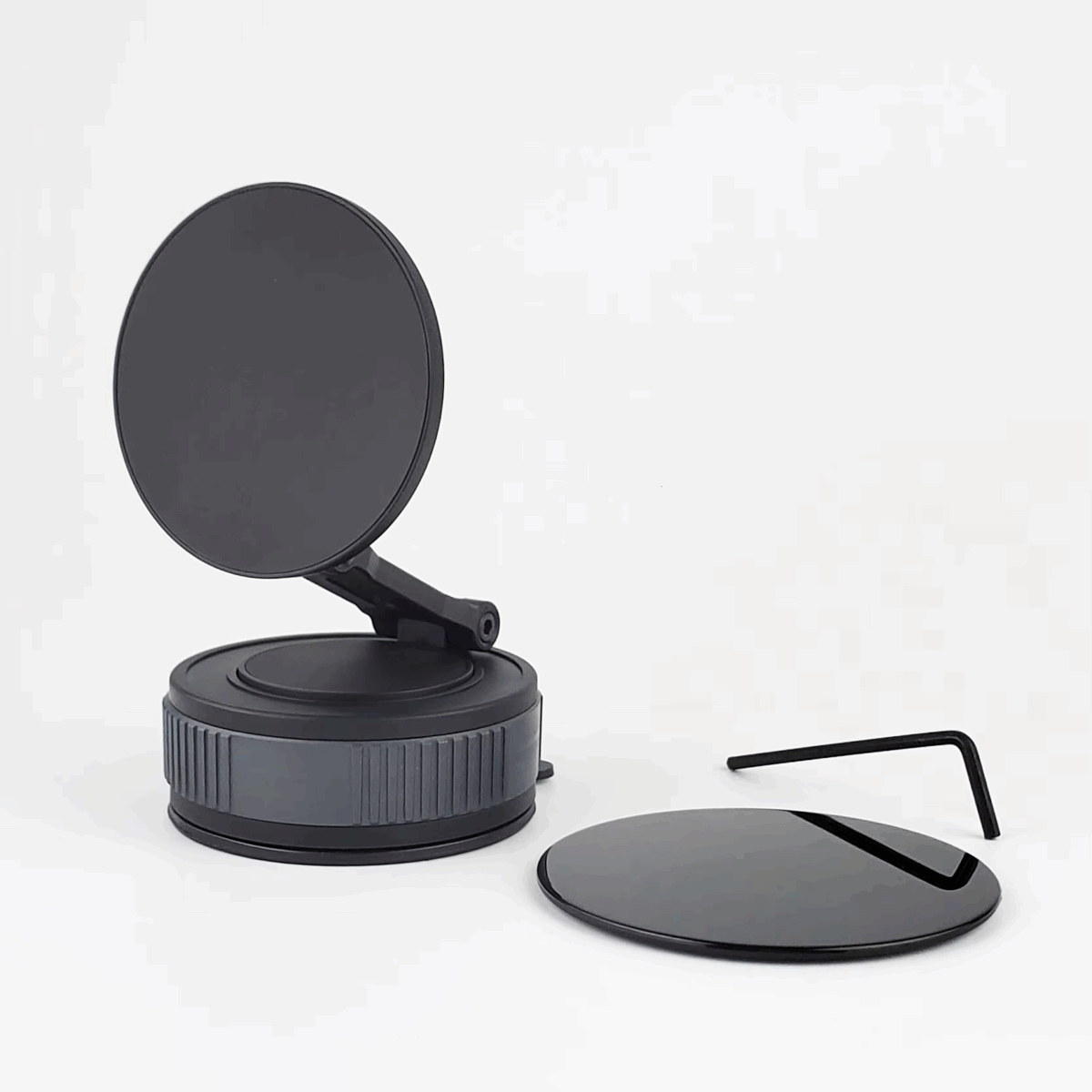 ⁦حامل موبايل قابل للطي والدوران 360 درجة مع بكرة لشفط الهواء والتثبيت علي تابلوه السيارة⁩ - الصورة ⁦11⁩