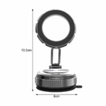 ⁦حامل موبايل مغناطيسي معدني قابل للطي والدوران 360 درجة بقوة شفط عالية⁩ - الصورة ⁦4⁩