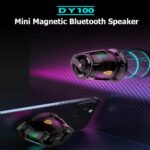 سبيكر لاسلكي مغناطيسي ميني مع اضاءة ار جي بي قابل للشحن بقوة 5 فولت