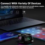 سبيكر لاسلكي مغناطيسي ميني مع اضاءة ار جي بي قابل للشحن بقوة 5 فولت - الصورة 3