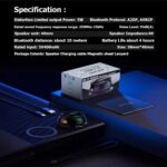 سبيكر لاسلكي مغناطيسي ميني مع اضاءة ار جي بي قابل للشحن بقوة 5 فولت - الصورة 6