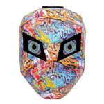 ⁦شنطة ظهر بعيون ليد للدراجات النارية قابلة للبرمجة بتصميم خوذة ثلاثيه الأبعاد⁩ - الصورة ⁦2⁩