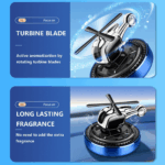 ⁦فواحة سيارة علي شكل طيارة مروحية تعمل بالطاقة الشمسية تثبت علي تابلوه السيارة⁩ - الصورة ⁦4⁩