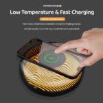 ⁦شاحن موبايل وايرلس ب 3 مستويات اضاءة _ بقوة 15 واط⁩ - الصورة ⁦3⁩