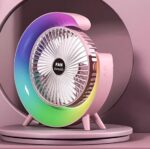 ⁦مروحة مكتب ليد بتصميم مبتكر ب 3 سرعات تهوية مختلفة تعمل بالشحن⁩ - الصورة ⁦2⁩