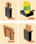 ⁦مطبقية لتنظيم وتجفيف الأطباق والأواني فوق الحوض معدن غير قابلة للصدأ⁩ - الصورة ⁦3⁩