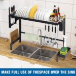 ⁦مطبقية لتنظيم وتجفيف الأطباق والأواني فوق الحوض معدن غير قابلة للصدأ⁩ - الصورة ⁦7⁩