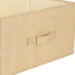 ⁦منظم ملابس قابل للطي من الكتان باللون البيج⁩ - الصورة ⁦3⁩