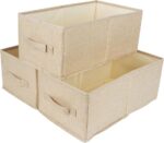 ⁦منظم ملابس قابل للطي من الكتان باللون البيج⁩ - الصورة ⁦4⁩