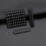 ⁦ميدالية جلد مضفر برأس دبدوب لمفاتيح السيارات والشنط مع جزء مخصص لكتابة رقم الموبايل⁩ - الصورة ⁦3⁩