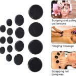 احجار حرارية للعلاج بالتدليك للاسترخاء - 16 قطعة