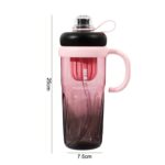 ⁦زجاجة مياه بلاستيكية بيد مريحة مناسبة للجيم بسعة 950 ملل⁩ - الصورة ⁦9⁩