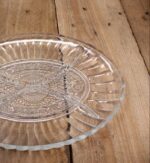 ⁦طقم تسالي مكون من قطعتين من الزجاج الشفاف لتقديم المكسرات والكاندي⁩ - الصورة ⁦3⁩