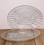 ⁦طقم تسالي مكون من قطعتين من الزجاج الشفاف لتقديم المكسرات والكاندي⁩ - الصورة ⁦6⁩