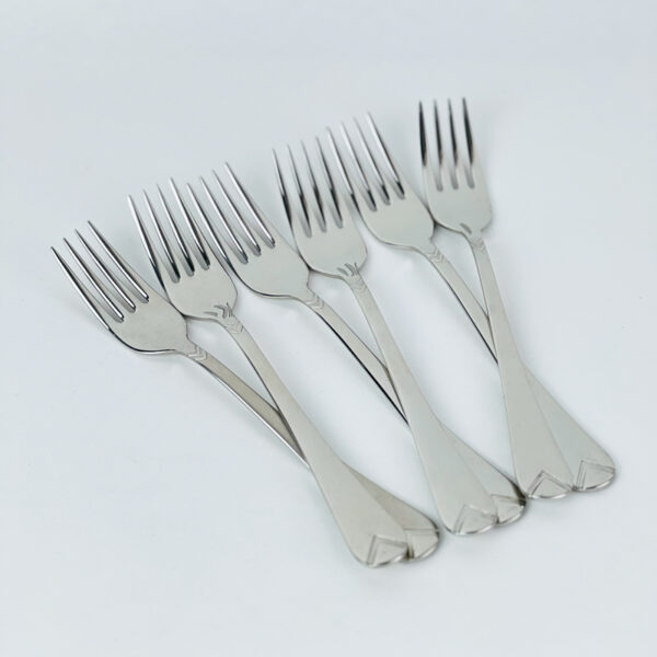 طقم شوك استانليس ستيل 12 قطعة باللون الفضي