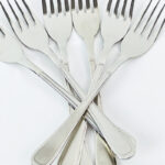 ⁦طقم شوك استانليس ستيل للعشاء 12 قطعة باللون الفضي⁩ - الصورة ⁦4⁩