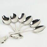 ⁦طقم معالق استانليس ستيل 12 قطعة باللون الفضي⁩ - الصورة ⁦4⁩