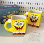 ⁦مج سيرامك بتصميم سبونج بوب ثري دي للشاي والنسكافيه والمشروبات الساخنة⁩ - الصورة ⁦4⁩