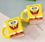 ⁦مج سيرامك بتصميم سبونج بوب ثري دي للشاي والنسكافيه والمشروبات الساخنة⁩ - الصورة ⁦2⁩