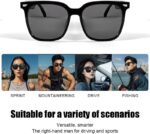 ⁦نظارة شمسية ذكية تتصل بالبلوتوث مع مكبرات صوت وميكروفون⁩ - الصورة ⁦4⁩