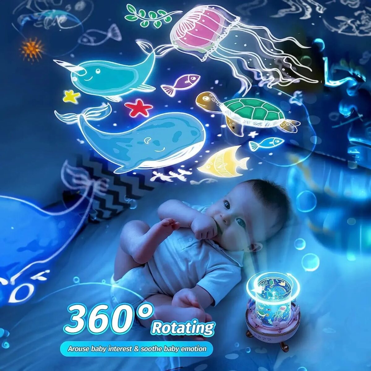 ⁦اباجورة مضيئة بأشكال مجسمة على شكل حديقة ألعاب قابلة للشحن⁩ - الصورة ⁦7⁩