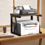 ⁦استاند طابعة خشبي لسطح المكتب لتوفير المساحة⁩ - الصورة ⁦3⁩