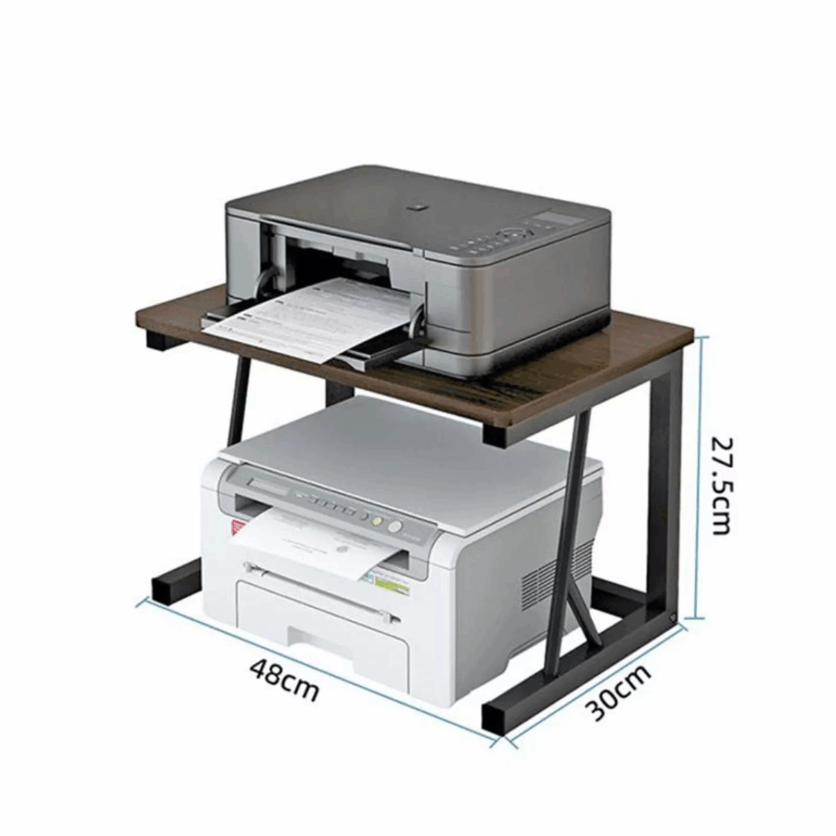 ⁦استاند طابعة خشبي لسطح المكتب لتوفير المساحة⁩ - الصورة ⁦4⁩