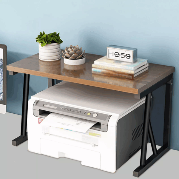استاند طابعة خشبي لسطح المكتب لتوفير المساحة