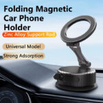 ⁦حامل موبايل للسيارة قابل للطي والدوران مع جزء لشفط الهواء والتثبيت⁩ - الصورة ⁦3⁩