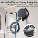 ⁦حامل موبايل للسيارة قابل للطي والدوران مع جزء لشفط الهواء والتثبيت⁩ - الصورة ⁦6⁩