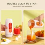 ⁦خلاط ومج فواكه وخضروات محمول 300 مللي للنادي والسفر بوصلة يو اس بي⁩ - الصورة ⁦4⁩