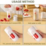 ⁦خلاط ومج فواكه وخضروات محمول 300 مللي للنادي والسفر بوصلة يو اس بي⁩ - الصورة ⁦5⁩