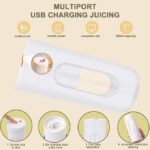 ⁦خلاط ومج فواكه وخضروات محمول 300 مللي للنادي والسفر بوصلة يو اس بي⁩ - الصورة ⁦6⁩