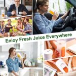 ⁦خلاط ومج فواكه وخضروات محمول 300 مللي للنادي والسفر بوصلة يو اس بي⁩ - الصورة ⁦8⁩