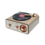 راديو بتصميم جرامافون كلاسيكي قابل للشحن بيو إس بي
