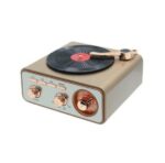 ⁦راديو بتصميم جرامافون كلاسيكي قابل للشحن بيو إس بي⁩ - الصورة ⁦3⁩