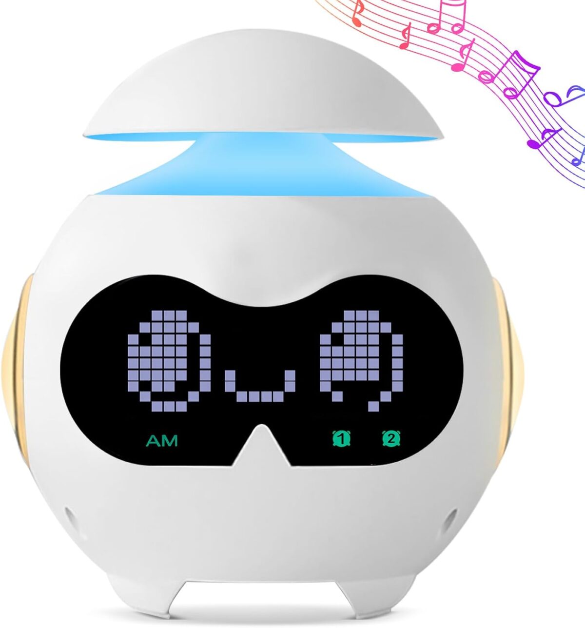 ⁦ساعة منبه بشاشة ليد مع اضاءة ليلية بتصميم روبوت⁩ - الصورة ⁦3⁩