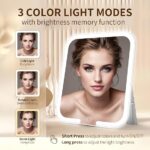 ⁦شنطة لحمل وتنظيم الميك اب مع مرآة تاتش قابلة لاعادة الشحن⁩ - الصورة ⁦7⁩