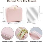 ⁦شنطة لحمل وتنظيم الميك اب مع مرآة تاتش قابلة لاعادة الشحن⁩ - الصورة ⁦10⁩