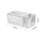 ⁦علبة مناديل اكليريك شفاف مزخرف مقسمة ل3 خانات⁩ - الصورة ⁦7⁩