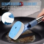 ⁦فرشاة أطباق 3 * 1 مع خزان صابون و3 فرش قابلة للتبديل⁩ - الصورة ⁦5⁩