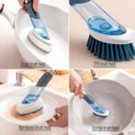 ⁦فرشاة أطباق 3 * 1 مع خزان صابون و3 فرش قابلة للتبديل⁩ - الصورة ⁦7⁩