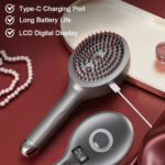 ⁦فرشة تدليك فروة الرأس الكهربائية مع ضوء أحمر⁩ - الصورة ⁦4⁩