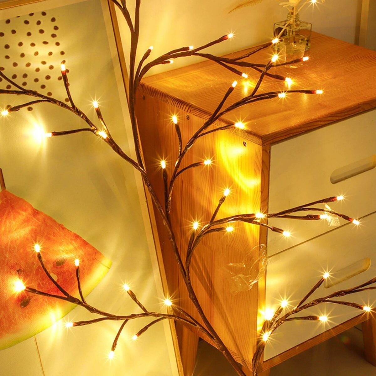 ⁦فرع  نور مضئ علي شكل شجرة ب 8 اوضاع اضاءة مختلفة  مع ريموت للتحكم عن بعد⁩ - الصورة ⁦7⁩