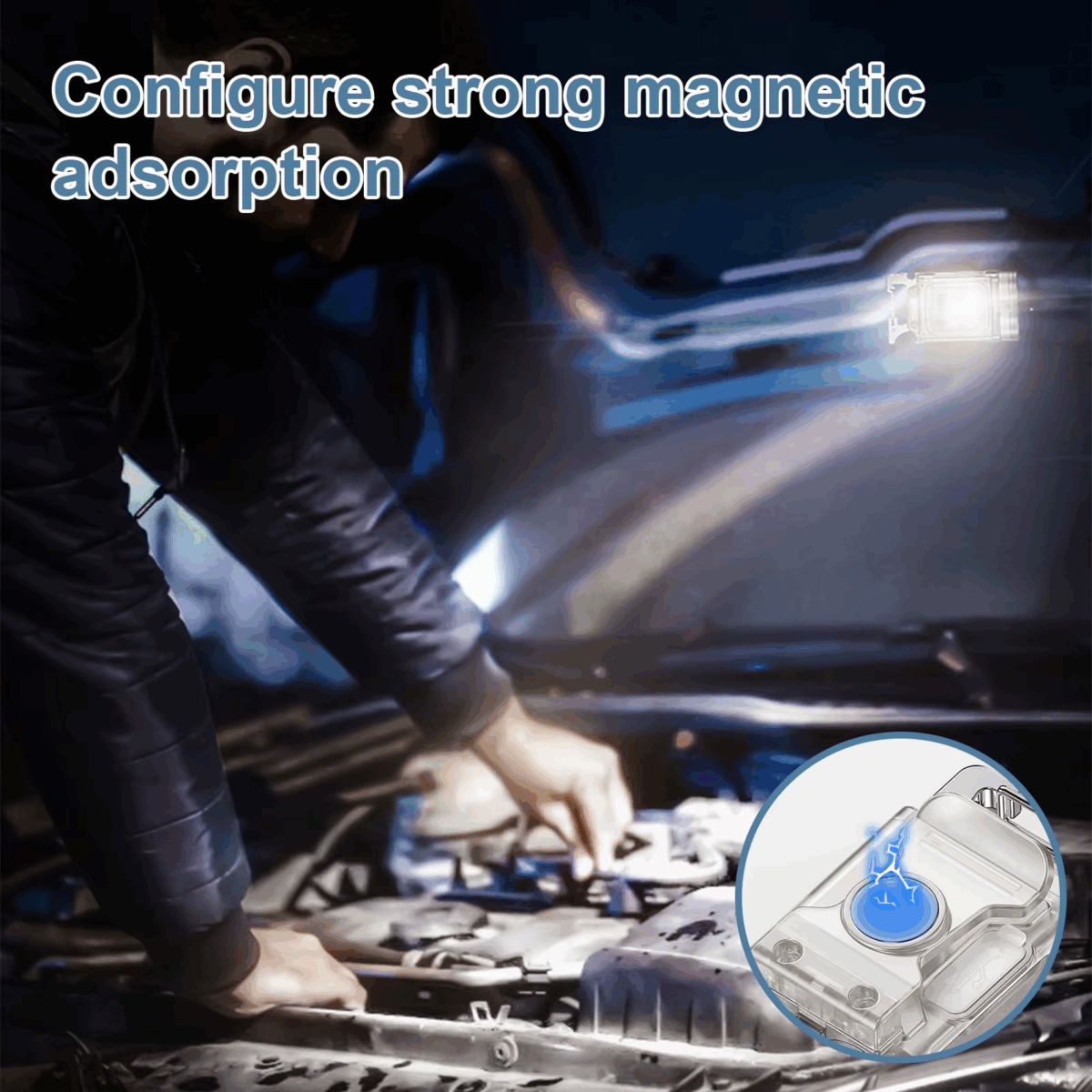 ⁦كشاف جيب ميني مغناطيسي مع فتاحة ب 6 الوان اضاءة مختلفة⁩ - الصورة ⁦2⁩