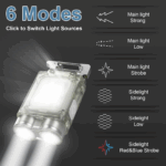 ⁦كشاف جيب ميني مغناطيسي مع فتاحة ب 6 الوان اضاءة مختلفة⁩ - الصورة ⁦3⁩